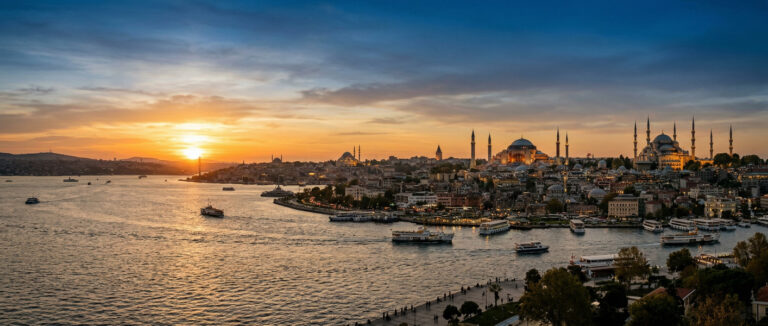 A broad view of Istanbul’s waterfront and historic silhouette